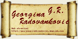 Georgina Radovanković vizit kartica